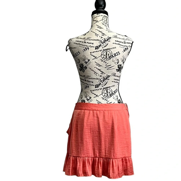 St Bernard Naked Zebra Faux Wrap Mini Skirt Ruffle Hem Beach Boho Peasent Beach - Picture 5 of 9